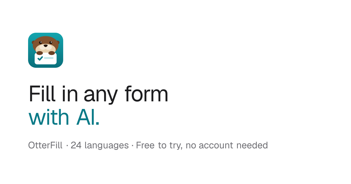 I built an AI tool that fills in any form — PDF, scan, or phone photo